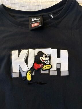 KITH x Disney Black Men’s Tee with Embroidered Mickey